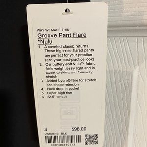 Lululemon Groove Pant Flare Nulu size 4